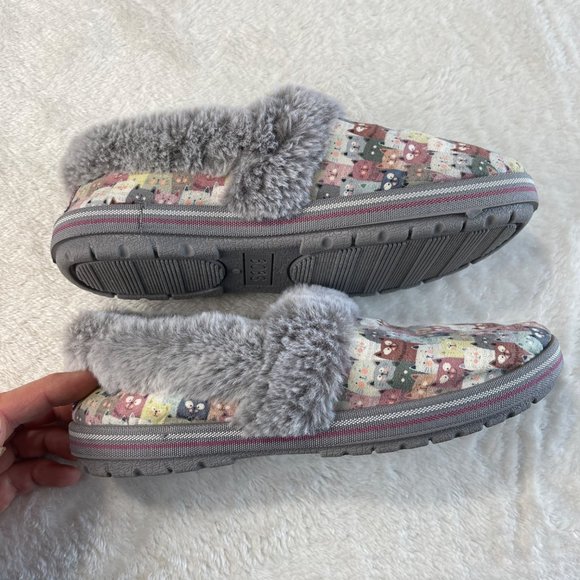 Skechers BOBS Cats‎ Too Cozy Cuddled Up Slippers Shoes Size 6 Womens Multicolor - Picture 6 of 11